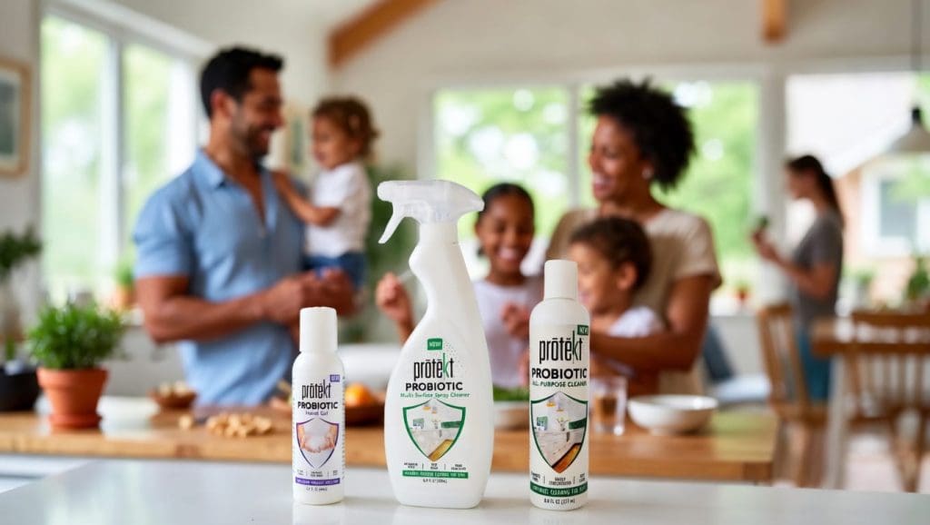 Family benefiting from external probiotics skin MRSA protection through daily probiotic skin care