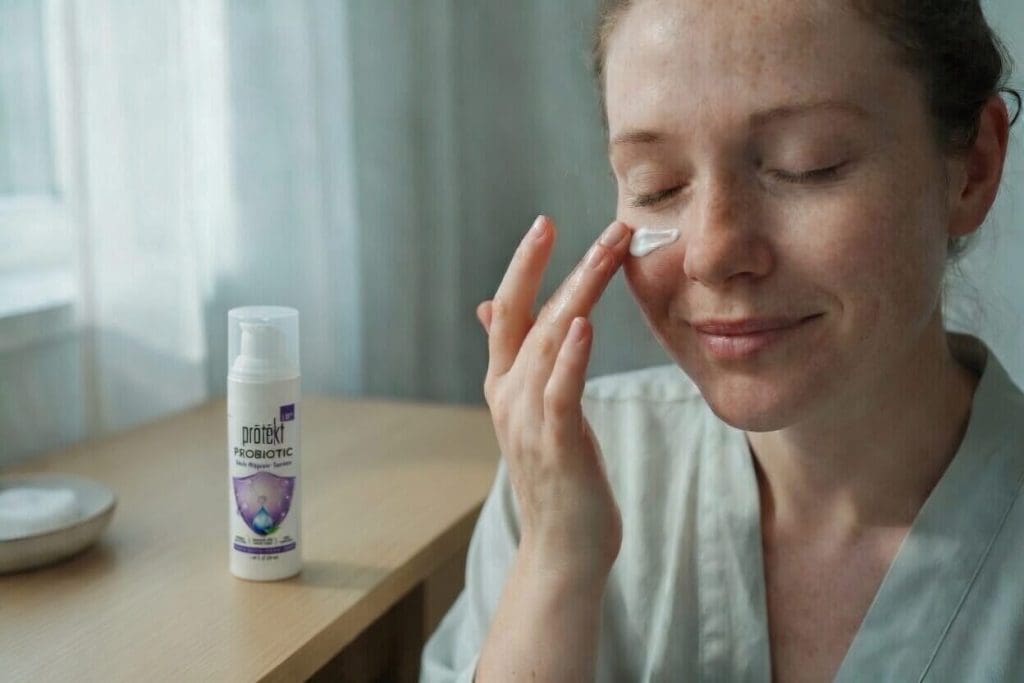 Probiotic skin serum rosacea – gentle daily application on sensitive skin